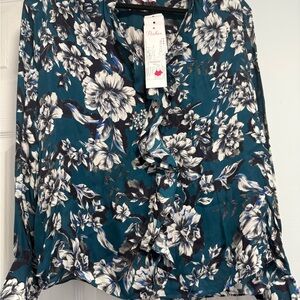 Floral Teal Blouse by Parker